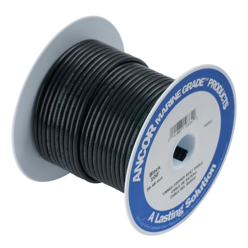 12 AWG Primary Wire, 25' Spool, Black image number 0