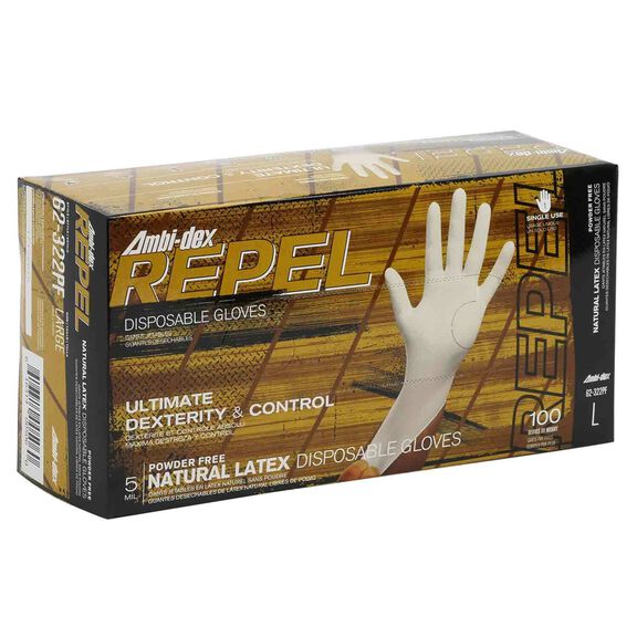 Ambi-dex Repel Disposable Latex Gloves, Large image number 0