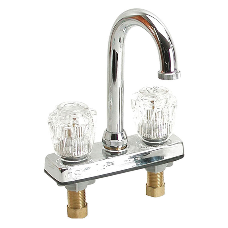 4" Bar Faucet with Clear Acrylic Handles image number null