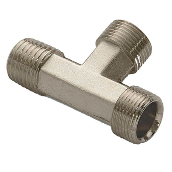 1/4" NPT Hydraulic Tee Fitting, 3-Pack image number 0