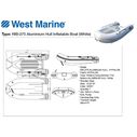 RIB-275 Aluminum Hull Hypalon Inflatable Boat, White image number 1