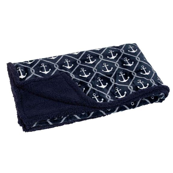 60" x 70" Reversible Blanket, Anchor Rope Lattice image number 0