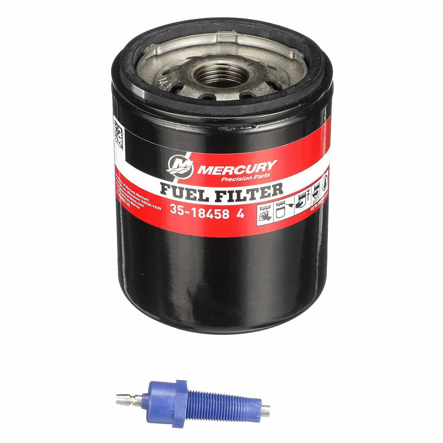 マリ Mercury 18458T4 Fuel Filter with Blue Sensor V6 EFI/DFI