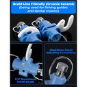 BLUEWING Zirconia Outrigger and Flat Line Release Clip Blue 2pcs image number 1