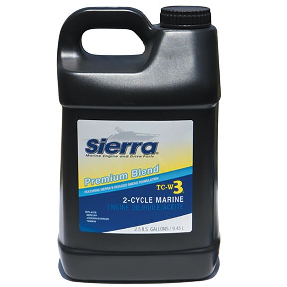 Sierra TC-W3 2 Stroke Conventional Marine Engine Oil, 2.5 Gallon image number 0