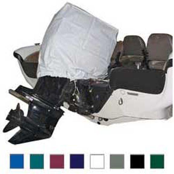 25" L X 17" W X 25" D Outboard Motor Cover, 85-115 Horsepower, Black image number 0