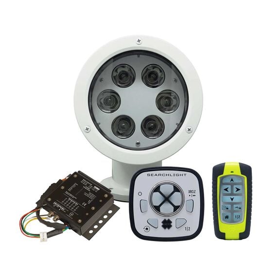 RCL-50 LED Searchlight, White, with new URC-104 Master Controller, URP-103 Wired Point Pad, & URH-103 Handheld Wireless Remote image number 0