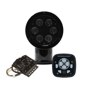 RCL-50 LED Searchlight, Black, with new URC-104 Master Controller and URP-103 Wired Point Pad