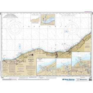 Maptech&reg; NOAA Recreational Waterproof Chart-Moss Point to Vermilion; Beaver Creek; Vermilion Harbor; Rocky River, 14826