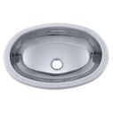 Oval Sink Ultra-Mirror Finish, 304 Stainless Steel, 1-1/2" Drain, SoundKOTE, With Studs image number 1