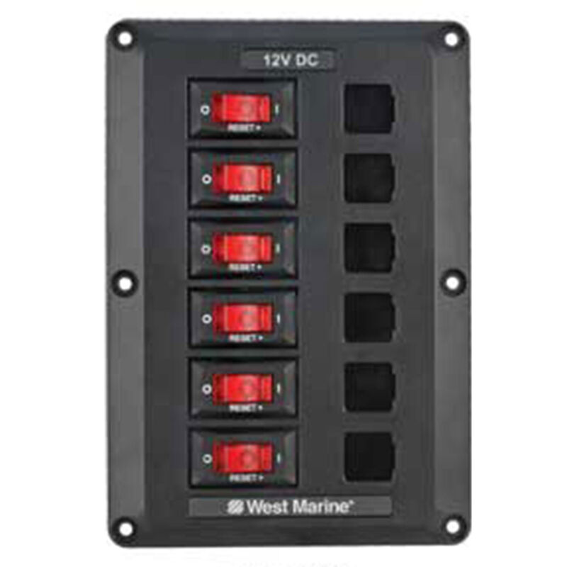 WEST MARINE 6Circuit DC Electrical Panel West Marine