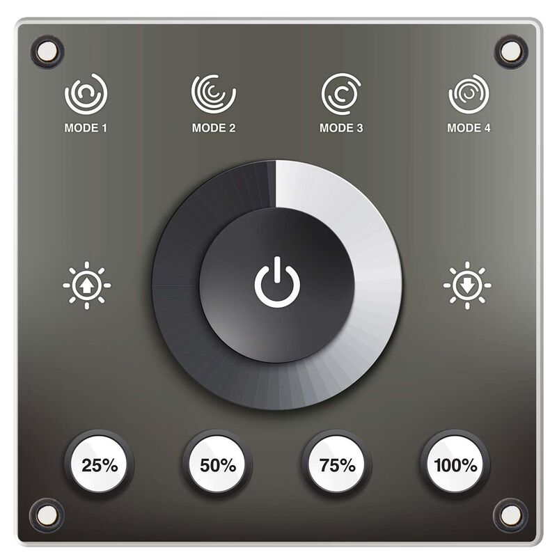 Helm Mount LED Dimmer Controller, Water Resistant, Touch Sensitive, Multifunction image number null
