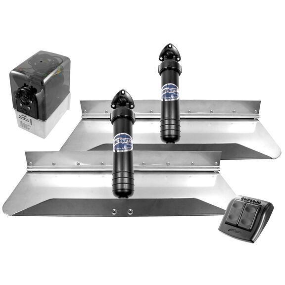 Classic Hydraulic Trim Tab System, 24" x 9", Fits Boats: 22' - 27' image number 0