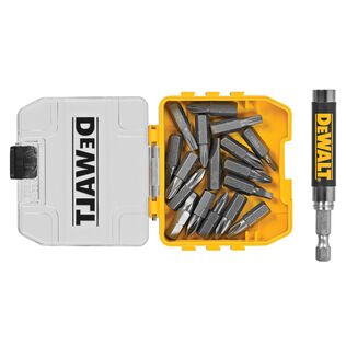 DEWALT 18 Pc. Compact Magnetic Drive Guide Set, Yellow