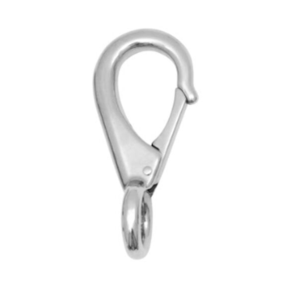 Fixed-Eye Snap, Nickel, 5/8" Eye ID, 2-7/8" Length, 5/16" Opening image number 0