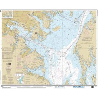 Maptech&reg; NOAA Recreational Waterproof Chart-Chesapeake Bay Approaches to Baltimore Harbor, 12278