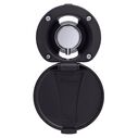 Aidack Recessed Control Valve Hot/Cold Mixer, Black Cup & Lid, Chrome Aidack Handle image number 0