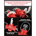 BLUEWING Zirconia Outrigger and Flat Line Release Clip Red 2pcs image number 2
