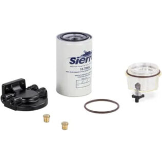 Fuel Water Separator Kit 10-micron 3/8" Aluminum Head w/plastic bowl