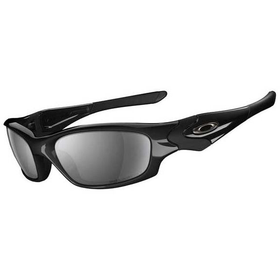 Polarized Straight Jacket Sunglasses, Polished Black Frames with Black Iridium Lenses image number 0