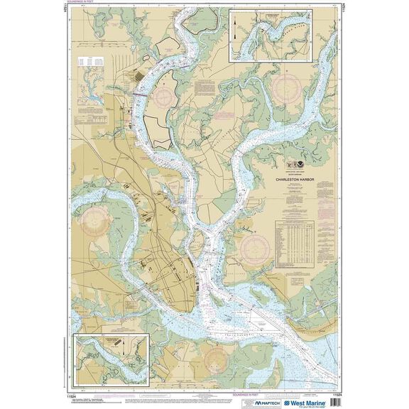 Maptech&reg; NOAA Recreational Waterproof Chart-Charleston Harbor, 11524 image number 0
