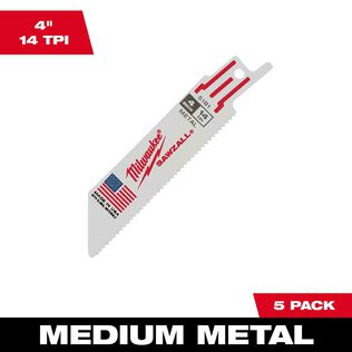4" 14 TPI Thin Kerf SAWZALL&reg; Blades, 5 Pack