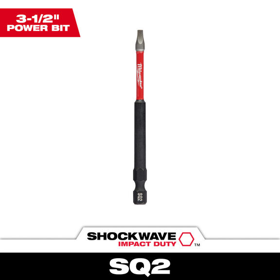 SHOCKWAVE Impact Duty 3-1/2" Square Recess #2 Power Bit image number 0