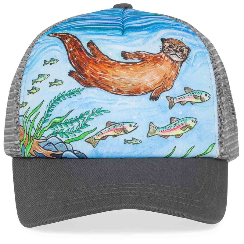 Kids River Otter Artist Series Trucker Hat image number 1