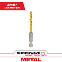 3/16" SHOCKWAVE Impact Duty RED HELIX Titanium Drill Bit image number 0