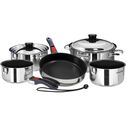 Professional Series Gourmet Nesting 10-Piece Stainless Steel Induction Cookware Set with Ceramica&reg; Non-Stick image number 0