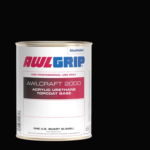Awlcraft 2000 Acrylic Urethane High-Gloss Topcoat, Super Jet Black, Quart image number 0