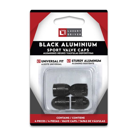 Black Aluminum Sport Valve Caps image number 0