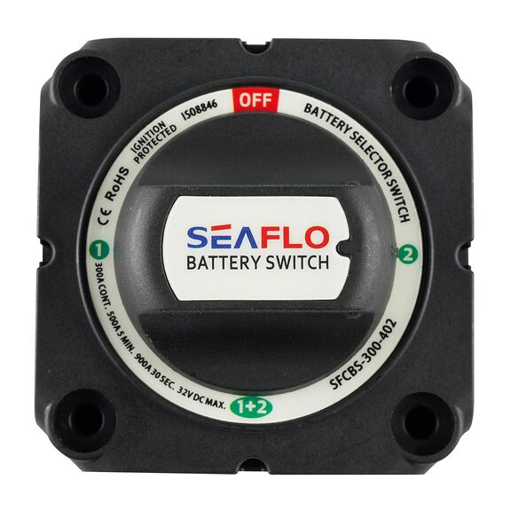 SEAFLO 300A 4-Position Dual Battery Selector Switch Black image number 2