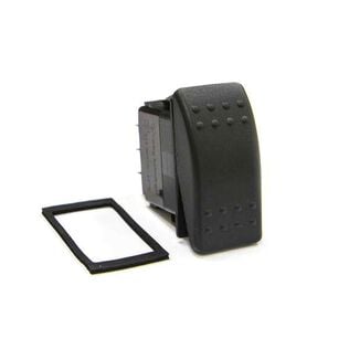 Contura&reg; Rocker Switch Standard Mom On-Off-On, DPDT Black