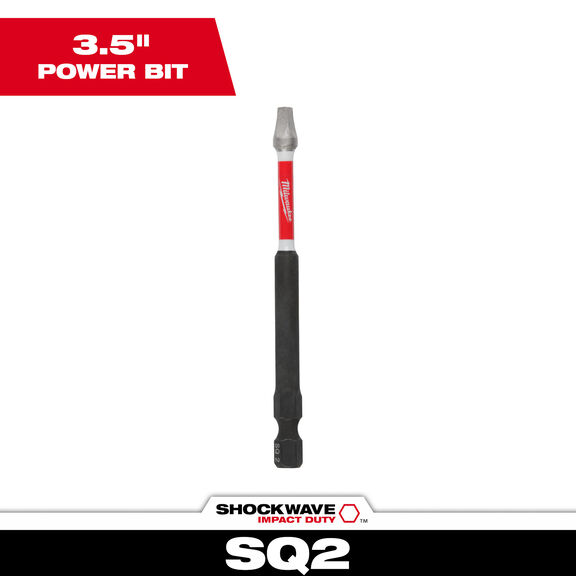 SHOCKWAVE Impact Duty 3-1/2" Square Recess #2 Power Bit image number 1