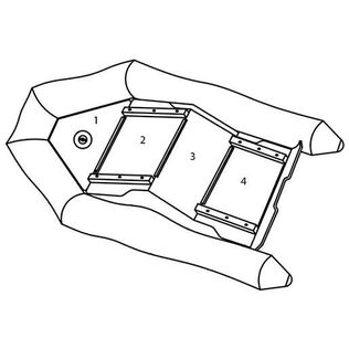 SB-310 or SB-275 Wood Floor Inflatable Boat Replacement Floorboard, #1 Bow Floorboard Piece