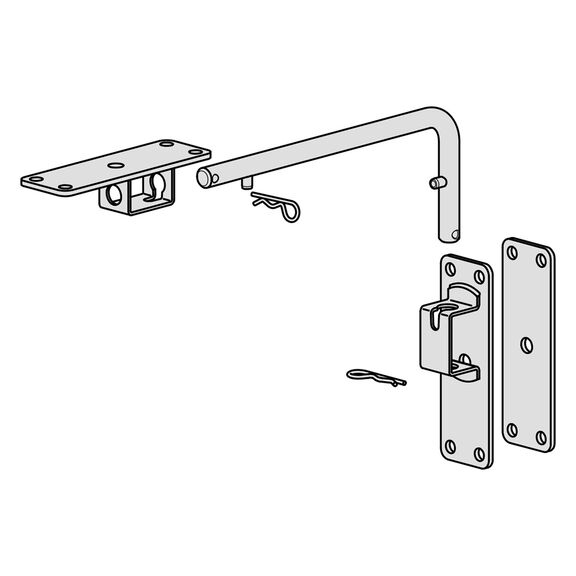 Dual Extended Square/Flat or Side, Bulkhead Rail Mount for Magma Rectangular Gas Grills image number 2