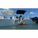 ShadeFin Canvas Boat Shade with Storage Bag, Black image number 4