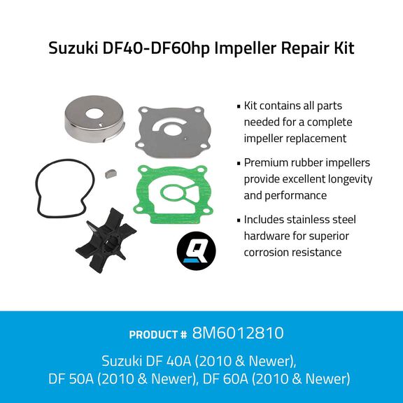 Quicksilver 8M6012810 Impeller Repair Kit - Suzuki DF40-DF60hp image number 1