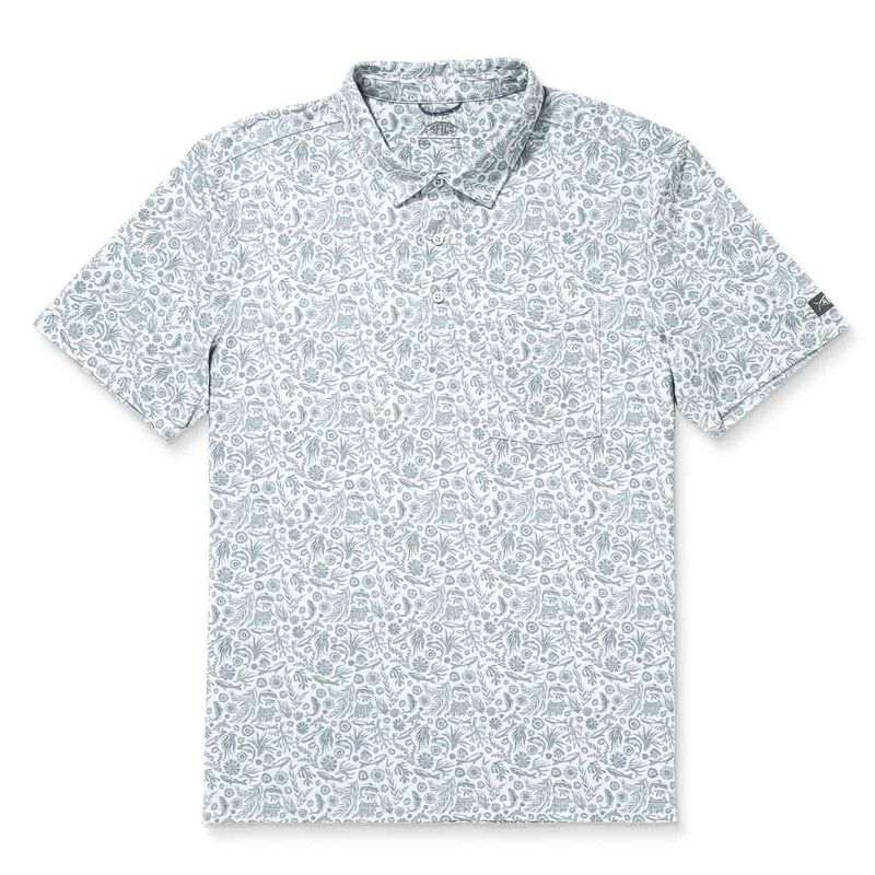 Aftco Men's Qualifier Polo, in Oyster Gray, Size Medium | by West Marine