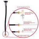 Deck-Mount Sprayer Large Black Sprayer No Hook, 6' Black Rubber Hose, Ultra-Low Profile Holder image number 4