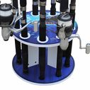 Guy Harvey Sailfish Spinning 9 Fishing Rod Storage Rack, Vertical Fishing Pole Rod Holder image number 2