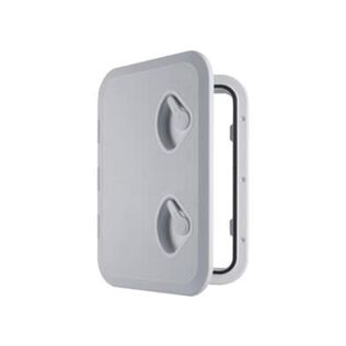 SEAFLO Marine Deck Access Hatch & Lid &ndash; 17.3" x 12.4", White, Rectangular Inspection Hatch with 180&deg; Opening, Non-Slip Surface