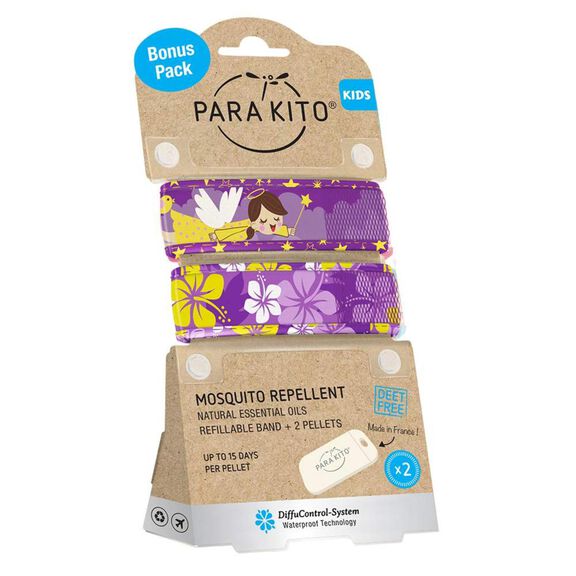 Mosquito Repellent Kids Wristband Bonus (Angel and Purple Hawaii) image number 1