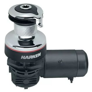 35 Electric Self-Tailing Radial Chrome Winch &mdash; 2 Speed, 12V, Horizontal