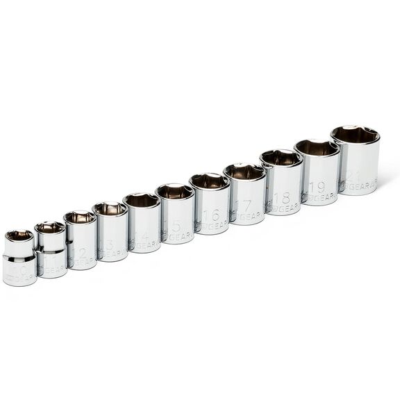 11-Piece 3/8" Drive Metric Socket Set, 6 Point image number 0