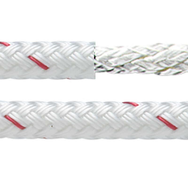NEW ENGLAND ROPES White Sta-Set Polyester Yacht Braid, Sold by the