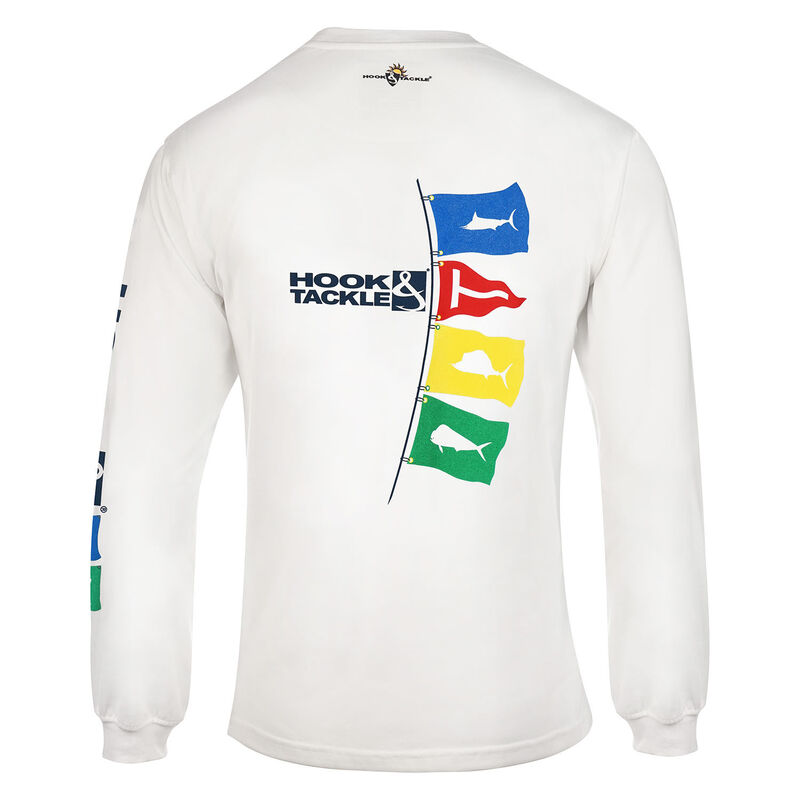 HOOK & TACKLE Men's Tag Flags UV Fishing Shirt