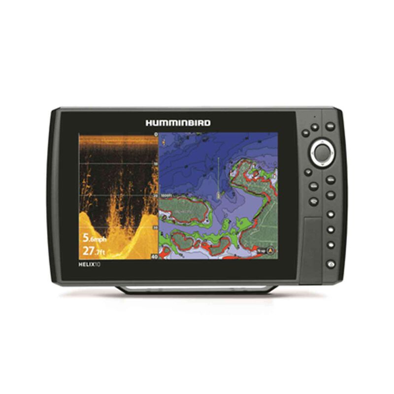 Helix 10 DI Fishfinder/GPS Chartplotter Combo with Transom Mount Transducer and ContourXD™ Inland Charts image number 0
