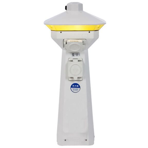 31" Hatteras Power Pedestal Light, (1) 50 Amp 125/150C Shore Power Receptacle, (1) 20 Amp 125V GFCI Protected Duplex Receptacle image number 0